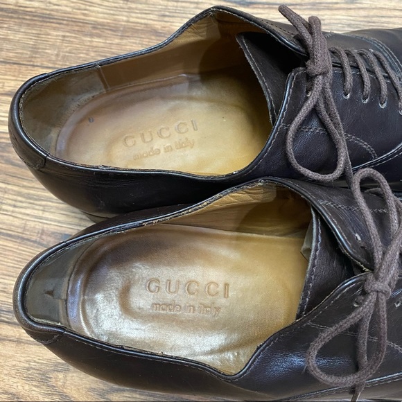 Gucci Shoes Gucci Dress Shoes Mens Gucci Leather Shoes Dress Shoes Brown Lace Up Shoes